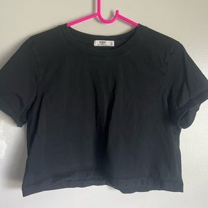 cotton on black crop top